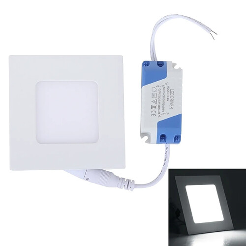 Wewoo 3W lumière blanche 8.5cm de panneau carré avec LED Driver, 15 SMD 2835, AC 85-265V, taille de découpe: 7.5cm