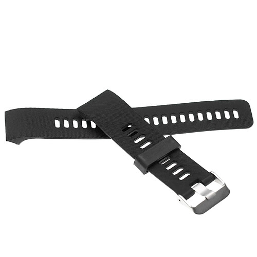 vhbw bracelet compatible avec Garmin Forerunner 30, 35 montre connectée - 13,5 + 9,4 cm silicone noir