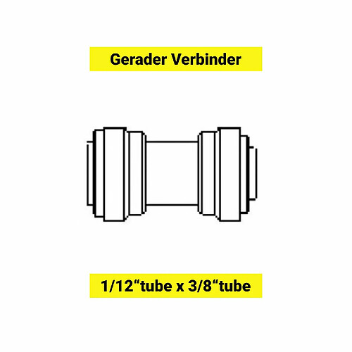 ich-zapfe Connecteur droit pour tuyau 3/8" et 1/2".