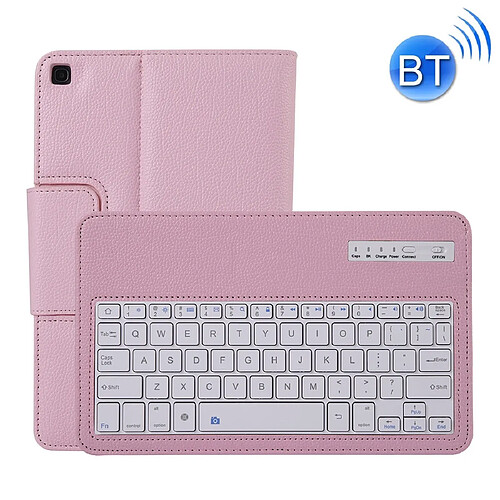 Wewoo SA510 Clavier Bluetooth détachable + Housse de protection en cuir PU texturé litchi avec support pour Galaxy Tab A 10.1 2019 T510 / T515 rose