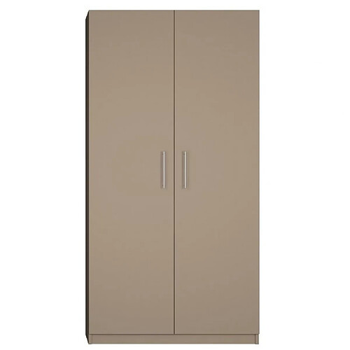 Inside 75 Armoire de rangement 2 portes lingère largeur 100 cm coloris taupe mat