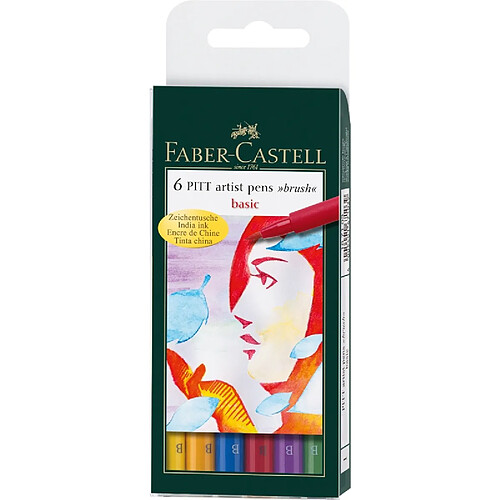 FABER-CASTELL Feutre PITT artist pen, étui 'Basic' ()