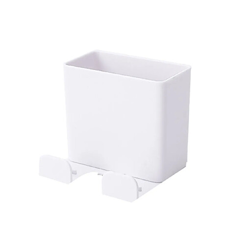 Support de charge de téléphone portable Boîte de rangement de télécommande murale polyvalente 2PCS -Blanc