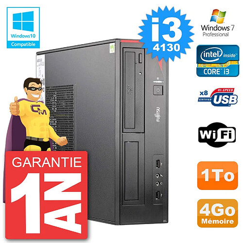 PC Fujitsu Esprimo E520 DT i3-4130 RAM 4Go Disque Dur 1To Graveur DVD Wifi W7 · Occasion