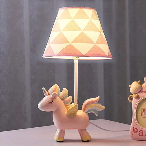 Universal Lampe de table licorne décoration de chevet lumineuse fille chambre à coucher bijoux de table cadeau d'anniversaire magnifique bijoux de rêve rose |