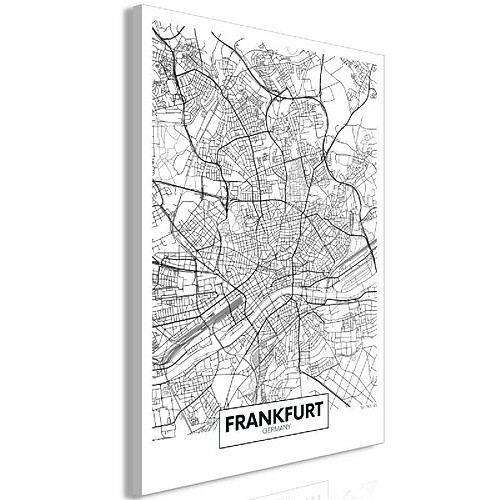 Paris Prix Tableau Imprimé Map of Frankfurt 80 x 120 cm