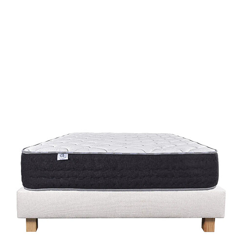 LUXURY LITERIE Ensemble matelas Sérénité 140x200 cm + sommier beige ep20cm