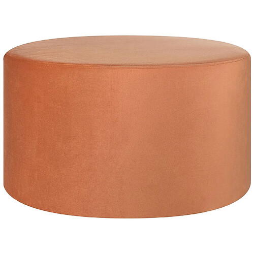 Beliani Pouf en velours orange d 61 cm MILLEN