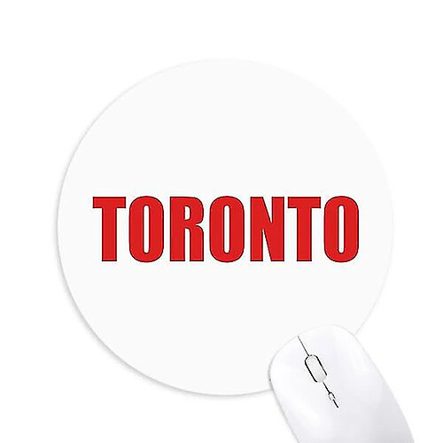 Universal Toronto Canada City Red Mousepad Round Rubber Mouse Pad non glissée Game