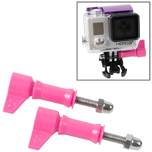 Wewoo Pour GoPro HERO4 / 3 rose + / 43134 2 PCS HR213 vis de serrage en forme de L