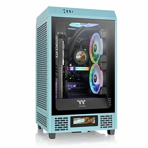 Boîtier ATX semi-tour THERMALTAKE Tower 200 Turquoise