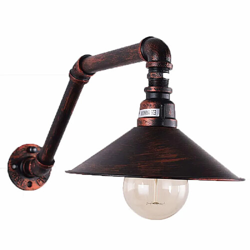 Stoex E27 Murale Lampe Tuyau d'Eau Applique Abat-Jour en Métal,American Style Rétro Industrielle Design Éclairage Luminaire de Loft plafond