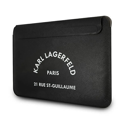 Karl Lagerfeld Saffiano RSG Sleeve - Étui pour ordinateur portable 16" (Noir)