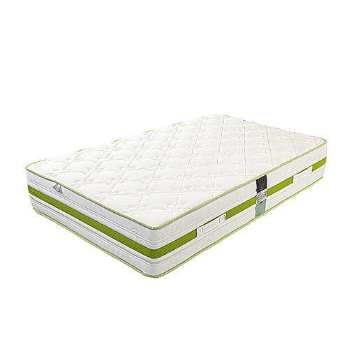 LUXURY LITERIE Matelas 90x190 cm, Rêverie, 30cm, mémoire de forme, indépendance du couchage, face été/hiver