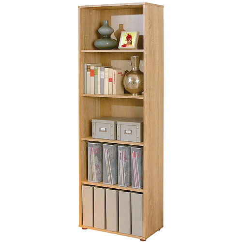 Pegane Etagère Parini 4 pour Tablette Chêne de Sonoma, Dim : 60 x 30 x 180 cm