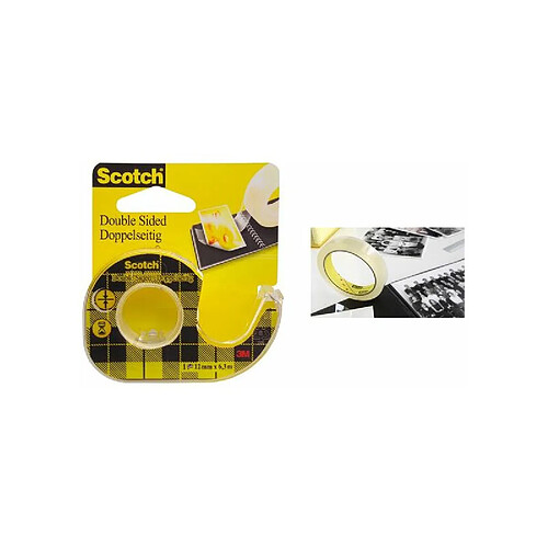 Scotch Ruban adhésif double face 665, 12 mm x 7,9 m ()