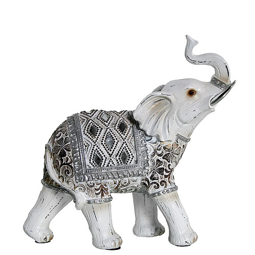 Figurine Décorative Alexandra House Living Blanc Plastique Eléphant 10 x 22 x 21 cm