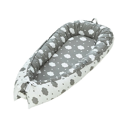 Lit De Voyage Pliable En Coton Coton Pour Bébé, Lit De Couchette Pour Bébé, B Dot_Black