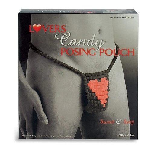 Totalcadeau String homme bonbons comestibles avec coeur sexy