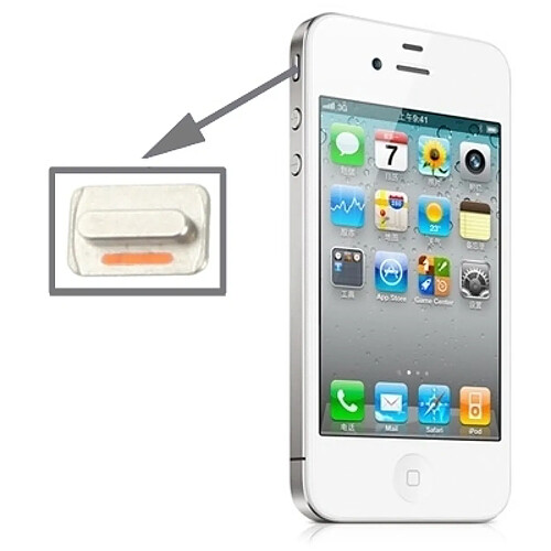 Wewoo Pour iPhone 4S Bouton de commutateur de sourdine de haute qualité