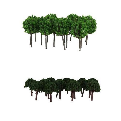 Arbres Modèles en Plastique Echelle 1: 300