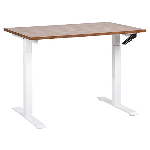 Beliani Table à hauteur ajustable Manuel 120 x 72 cm Bois foncé DESTINES