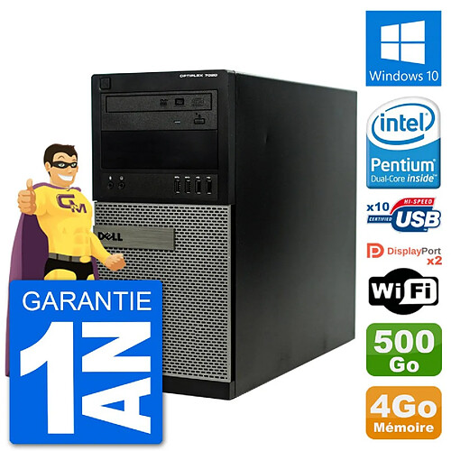 PC Tour Dell 7020 Intel Pentium G3220 RAM 4Go Disque Dur 500Go Windows 10 Wifi · Occasion