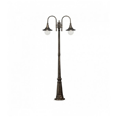 Ideal Lux Lampadaire Noir antique CIMA 2 ampoules