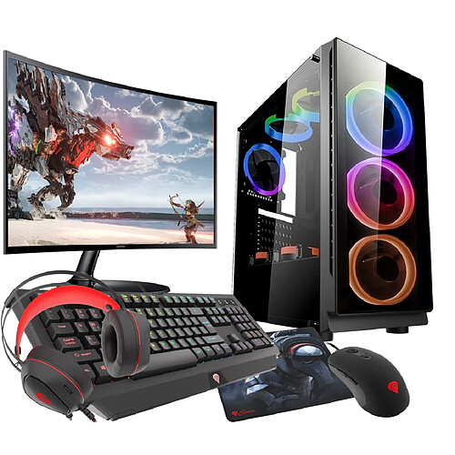 VIST Kit Gaming Ryzen 5 3600 - RAM 32Go - AMD Radeon RX 580 - SSD 1To m.2 - WIFI - LCD 24 - Windows 11 Pro