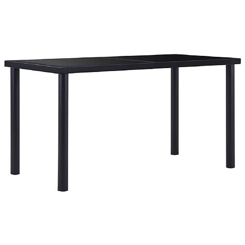 Maison Chic Table + chaises à manger| Ensemble de 5 salle à manger Similicuir Noir -GKD33828