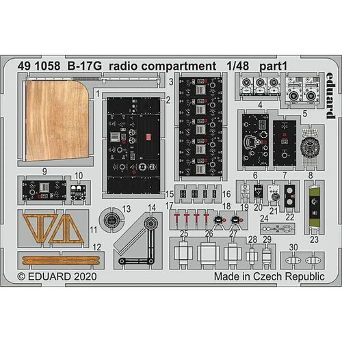 B-17G radio compartment for HKM - 1:48e - Eduard Accessories