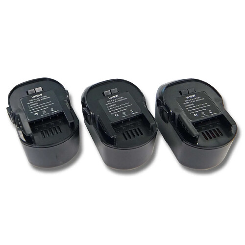 3x Batterie Ni-MH 3000mAh (14.4V) vhbw pour outils AEG BSB 14 STX-R comme AEG 4935413106, 4935416790, B1414G, B1415R.