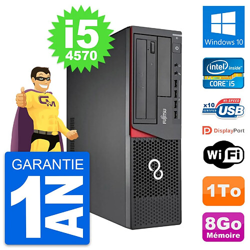 PC Fujitsu Esprimo E720 DT Intel i5-4570 RAM 8Go Disque Dur 1To Windows 10 Wifi · Occasion