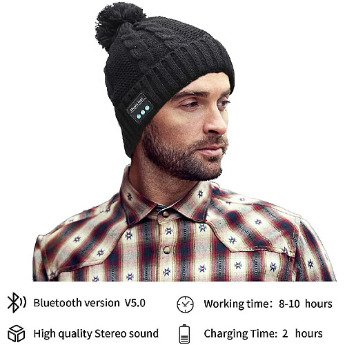 Universal YH Bluetooth Boney sans fil Bluetooth Hat Hat En haut-parleur beanie