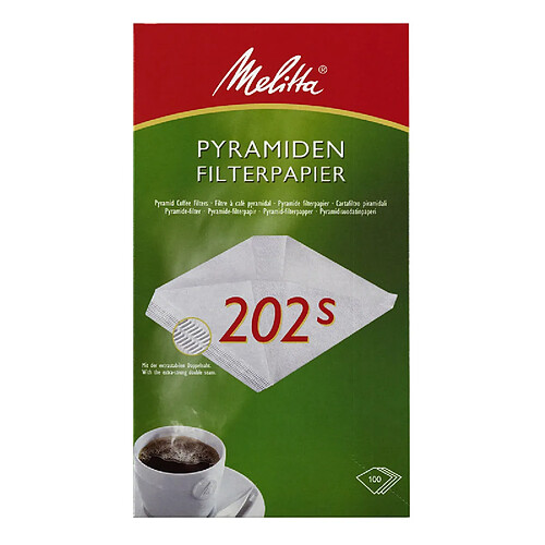 Melitta Filtres à café pyramidal 202s pour machines dans la ()