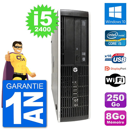 PC HP Compaq Pro 6300 SFF Intel i5-2400 RAM 8Go Disque Dur 250Go Windows 10 Wifi · Occasion