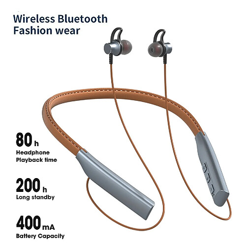 GUPBOO Casque Bluetooth avec fermoir magnétique et microphone