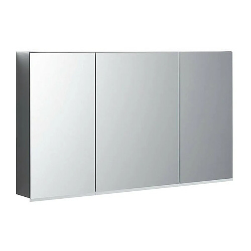 Armoire de toilette Geberit Option Plusavec éclairage et trois portes: Largeur 120cm, Hauteur 70cm, Profondeur 17.2cm, , miroir extérieur, miroirs intérieur et extérieur