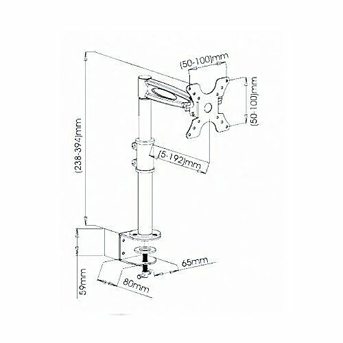 Techly ICA-LCD 501BK Support d'écran plat pour bureau