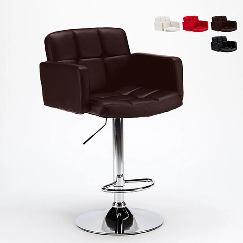 Superstool Tabouret Fauteuil en faux cuir Austin Design moderne, Couleur: Marron