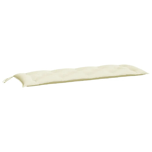 Maison Chic Coussin Confort | pouf | Coussin de banc de jardin blanc crème 150x50x7 cm tissu oxford -GKD27814