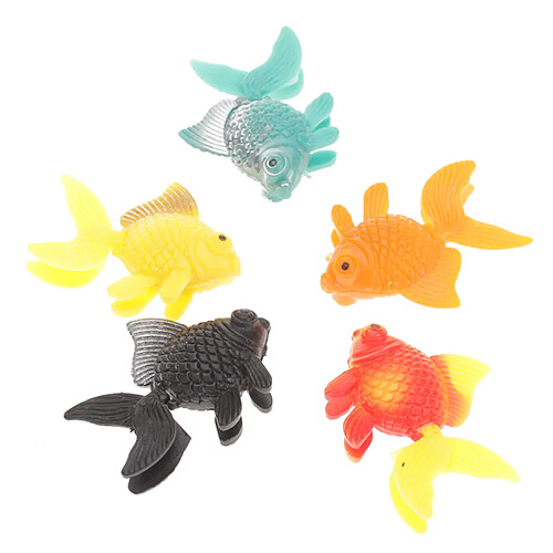 5pcs Ornement de Poisson Artificiel En Plastique pour Décor D'aquarium de Réservoir de Poissons