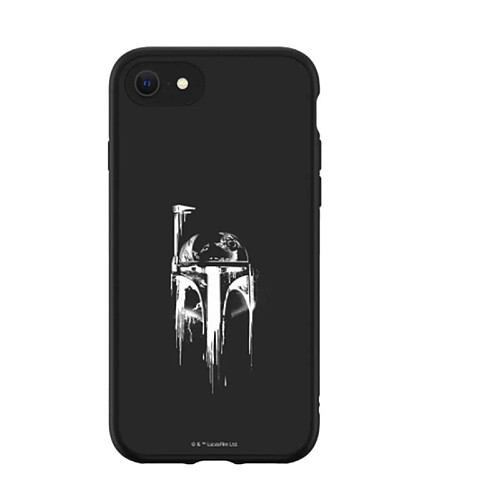 RhinoShield Coque Compatible avec [iPhone SE3 / SE2 / 8 / 7] SolidSuit - Coque Fine Licence Officielle Star Wars avec Technologie Absorption des Chocs - Noir - Boba Fett