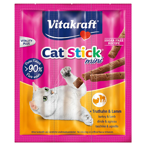 Friandises Cat Stick Mini à la Dinde pour Chats - Vitakraft - x3