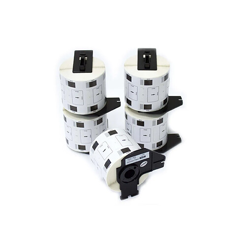 vhbw 5x Rouleau d'étiquettes autocollantes pour Brother P-Touch QL-650, QL-650TD, QL-700, QL-710, QL-710W, QL-720, QL-720NW comme DK-11209.