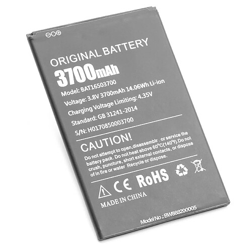 vhbw Li-Ion batterie 3700mAh (3.8V) pour téléphone portable mobil smartphone Doogee X7, X7 Pro