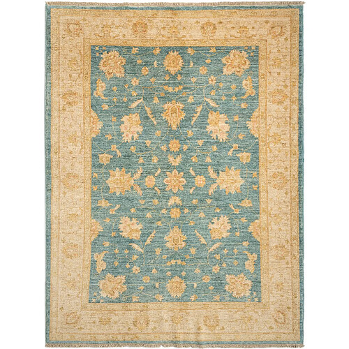 Vidal Tapis de laine 202x155 turquoise Kaizar