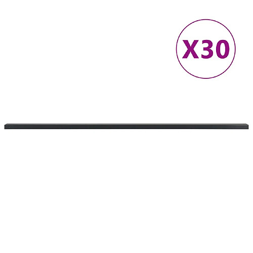 vidaXL Poteaux de clôture de jardin 30 pcs gris 220 cm acier