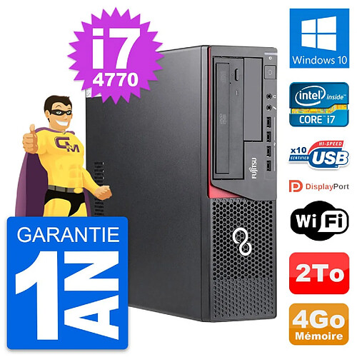 PC Fujitsu Esprimo E720 DT Intel i7-4770 RAM 4Go Disque Dur 2To Windows 10 Wifi · Occasion