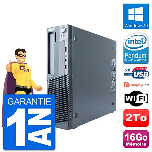 PC Lenovo M91p SFF Intel G630 RAM 16Go Disque Dur 2To Windows 10 Wifi · Occasion